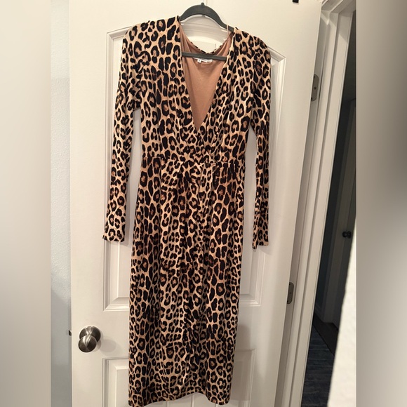 Good American Animal Print Long Sleeve Dress - Picture 4 of 11